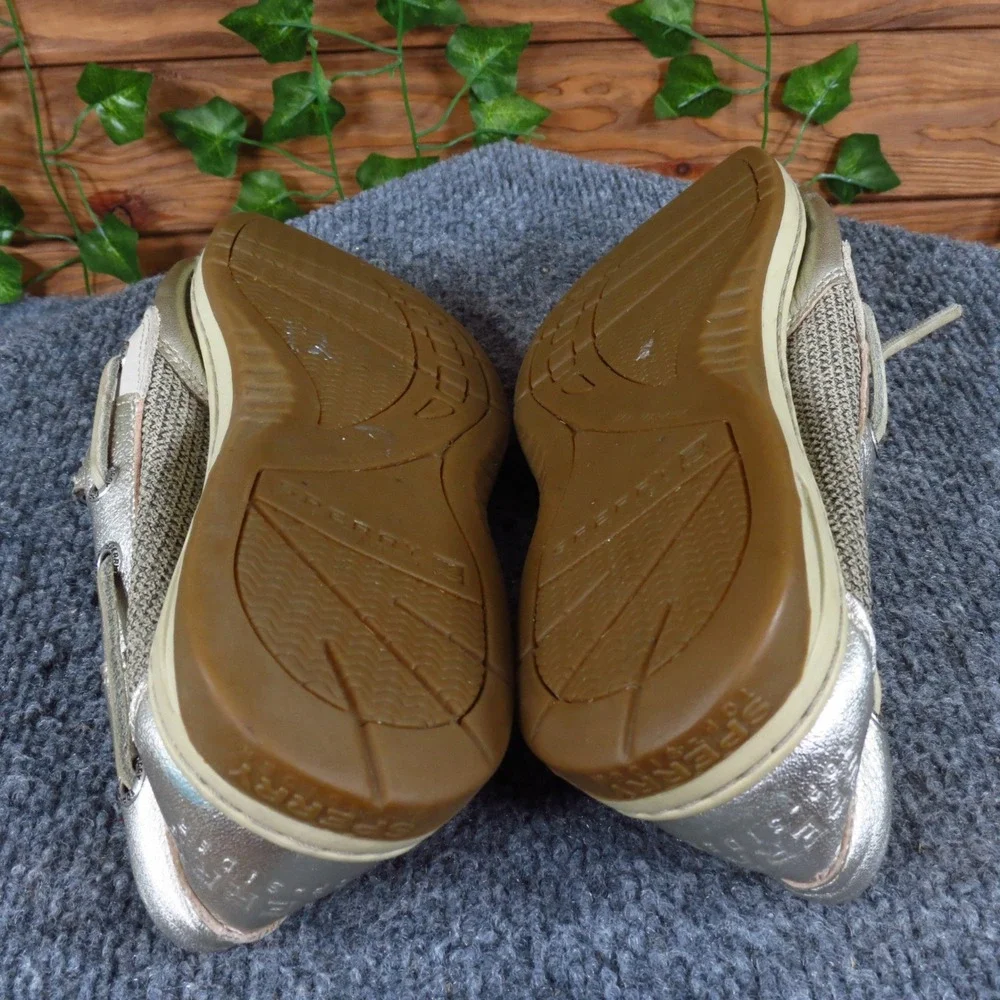 Sperry Top-Sider Angelfish Women Boat‎ Shoe Size 7 Casual Gold Metallic Leather